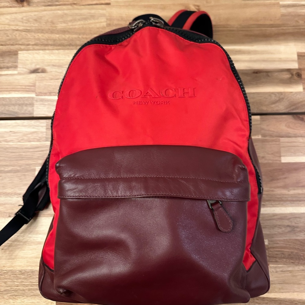 Coach backpack - Red Leather